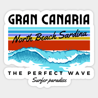 North Beach Sardina Gran Canaria Spain Sticker